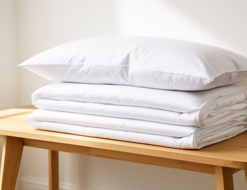 Luxury bundle of white linens and crisp pillows